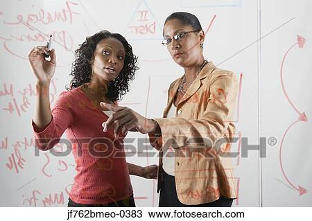 African businesswomen working on flow chart View Large Photo Image Stock Image - African businesswomen working on flow chart. Fotosearch