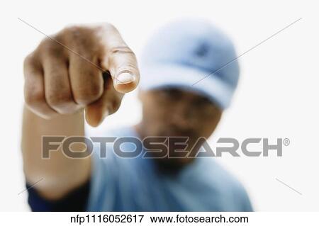 Close up of African man pointing View Large Photo Image Stock Photo - Close up of African man pointing. Fotosearch