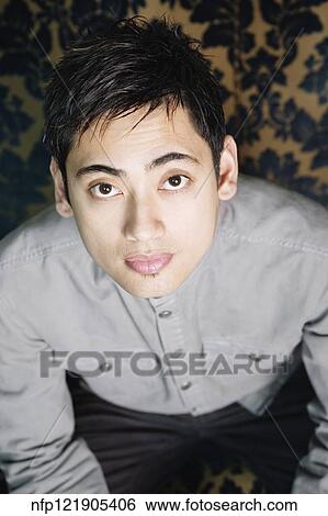 High angle view of Pacific Islander man View Large Photo Image Stock Photograph - High angle view of Pacific Islander man. Fotosearch