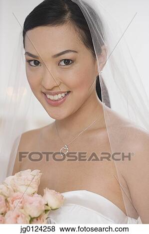 Close up of Asian bride View Large Photo Image Stock Photo - Close up of Asian bride. Fotosearch