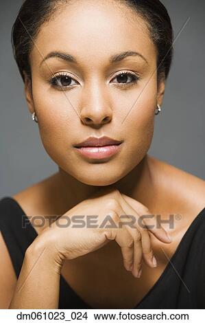 Close up of sophisticated Hispanic woman View Large Photo Image Picture - Close up of sophisticated Hispanic woman. Fotosearch