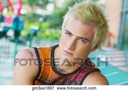 Stock Photo - Close up of teenage boy. Fotosearch