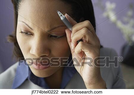 African businesswoman thinking View Large Photo Image Stock Image - African businesswoman thinking. Fotosearch