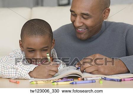 African father and son coloring View Large Photo Image Stock Image - African father and son coloring. Fotosearch