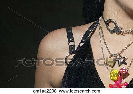 Stock Photo - Close up of Hispanic Goth woman. Fotosearch