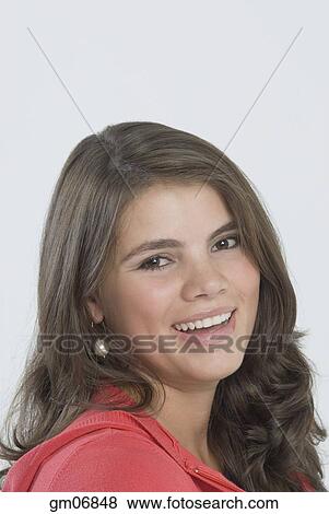 Stock Photo - Close up of Hispanic woman smiling. Fotosearch