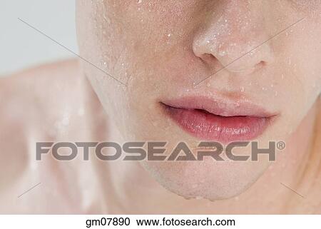 Close up of man’s wet face View Large Photo Image Stock Image - Close up of man’s wet face. Fotosearch