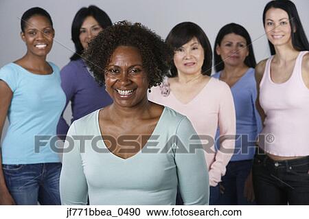 Stock Image - Group of multi-ethnic women. Fotosearch