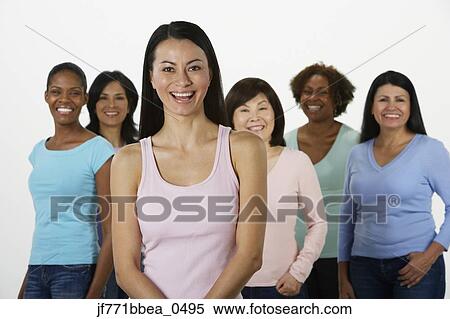 Stock Photography - Group of multi-ethnic women. Fotosearch