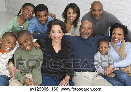 Portrait of multi-generational African family View Large Photo Image Stock Image - Portrait of multi-generational African family. Fotosearch