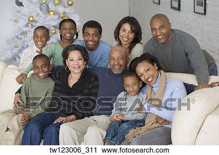 Portrait of multi-generational African family View Large Photo Image Stock Image - Portrait of multi-generational African family. Fotosearch