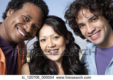 Portrait of three young friends View Large Photo Image Picture - Portrait of three young friends. Fotosearch