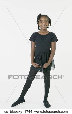 Picture - African girl in ballet outfit. Fotosearch