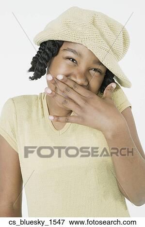 Stock Photo - African girl laughing. Fotosearch