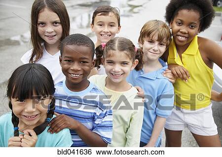 Group of multi-ethnic children View Large Photo Image Stock Photograph - Group of multi-ethnic children. Fotosearch