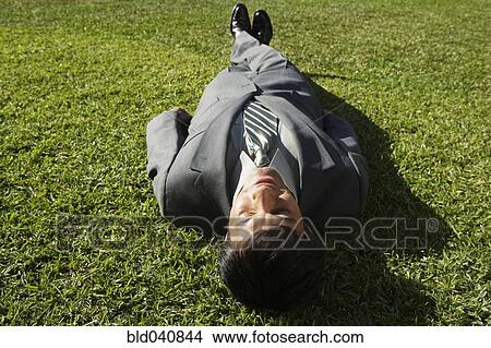 South American businessman laying in grass View Large Photo Image Picture - South American businessman laying in grass. Fotosearch