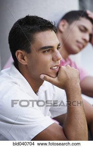 Two South American men thinking View Large Photo Image Picture - Two South American men thinking. Fotosearch