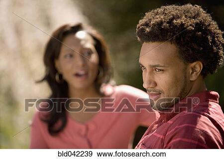 African American man ignoring girlfriend View Large Photo Image Stock Photo - African American man ignoring girlfriend. Fotosearch