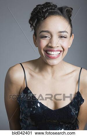 African American woman wearing evening gown View Large Photo Image Stock Image - African American woman wearing evening gown. Fotosearch