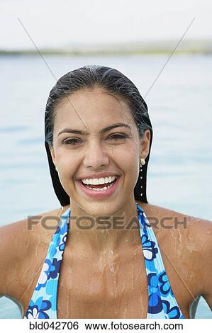 South American woman in water View Large Photo Image Stock Photograph - South American woman in water. Fotosearch