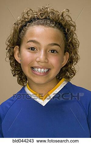 Close up of African American girl smiling View Large Photo Image Stock Image - Close up of African American girl smiling. Fotosearch