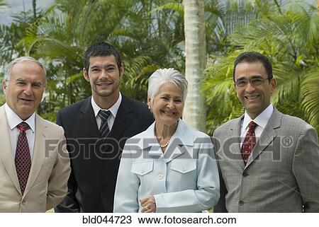 Stock Image - Group of Hispanic businesspeople. Fotosearch