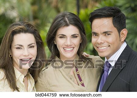 Stock Photo - Portrait of Hispanic friends. Fotosearch