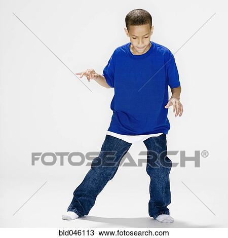 Stock Photo of African American boy dancing bld046113 - Search Stock ...