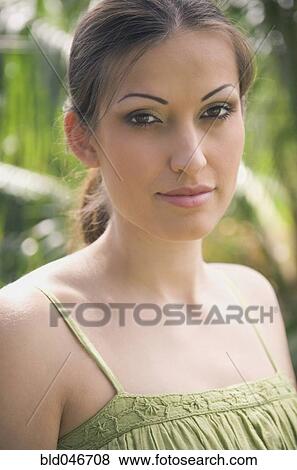 Stock Photo - Close up of Hispanic woman . Fotosearch