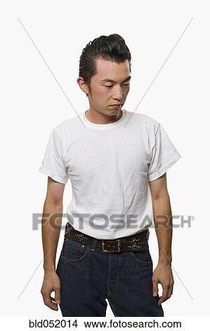 Asian man in rockabilly clothing View Large Photo Image Picture - Asian man in rockabilly clothing. Fotosearch