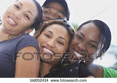 Picture - Portrait of African friends. Fotosearch