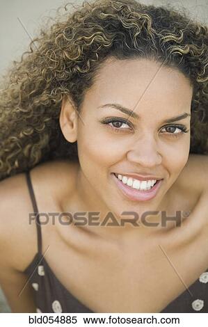 Stock Photography - High angle view of African woman. Fotosearch