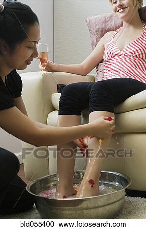 Hispanic woman receiving spa pedicure View Large Photo Image Stock Image - Hispanic woman receiving spa pedicure. Fotosearch
