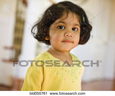 Stock Image - Portrait of Indian girl. Fotosearch