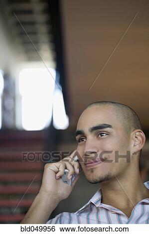 African American man talking on telephone View Large Photo Image Stock Photograph - African American man talking on telephone. Fotosearch