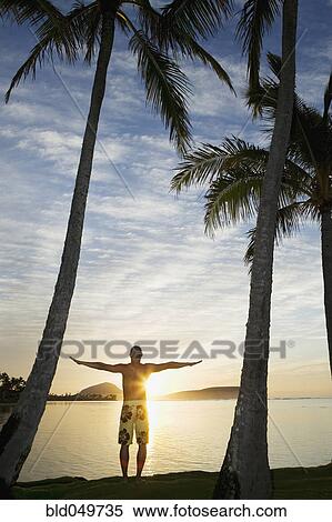 Asian man watching sunset View Large Photo Image Stock Photography - Asian man watching sunset. Fotosearch