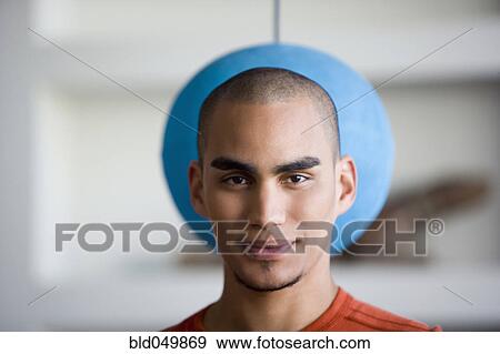 Stock Photo - Close up of African American man smiling. Fotosearch