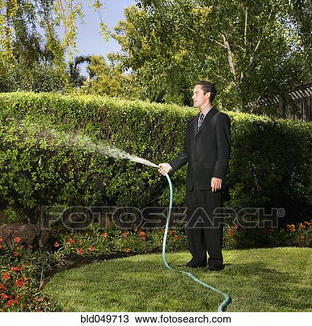 Hispanic businessman watering plants View Large Photo Image Stock Image - Hispanic businessman watering plants. Fotosearch