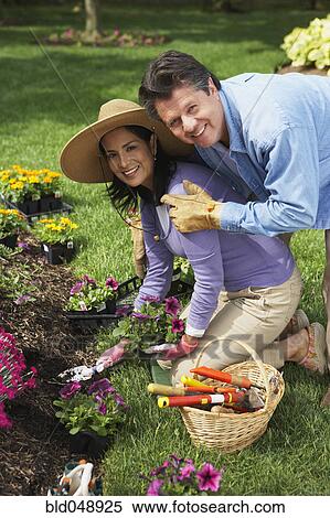 Hispanic couple gardening View Large Photo Image Stock Photography - Hispanic couple gardening. Fotosearch