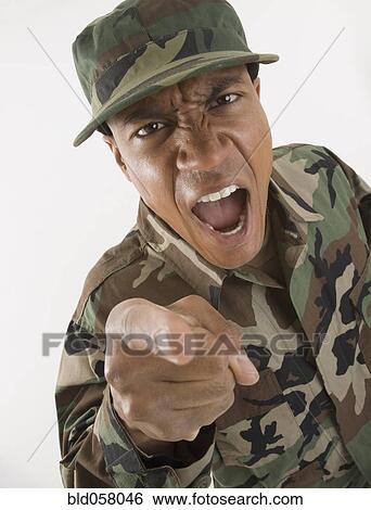 African male soldier yelling View Large Photo Image Stock Photograph - African male soldier yelling. Fotosearch