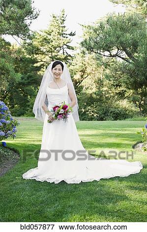 Stock Photo - Portrait of Asian bride. Fotosearch