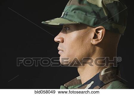 Profile of African male soldier View Large Photo Image Stock Photo - Profile of African male soldier. Fotosearch