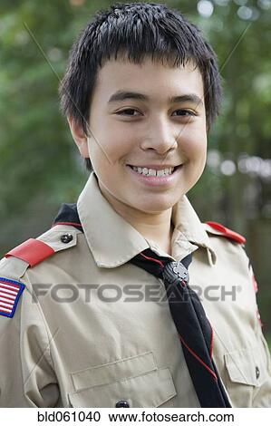 Stock Image - Asian boy wearing uniform. Fotosearch