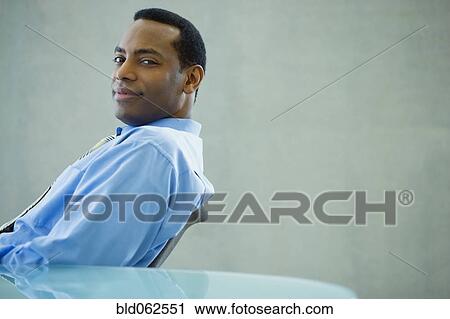 Stock Image - African businessman in office. Fotosearch