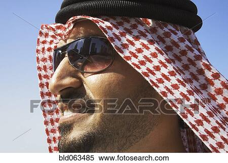 Stock Photography - Close up of Arab man. Fotosearch
