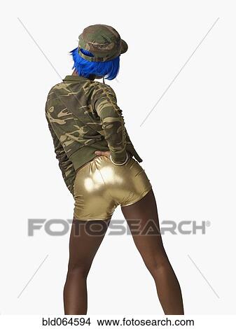 Picture - Aggressive African woman posing. Fotosearch
