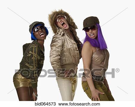 Glamorous multi-ethnic friends shouting View Large Photo Image Stock Image - Glamorous multi-ethnic friends shouting. Fotosearch