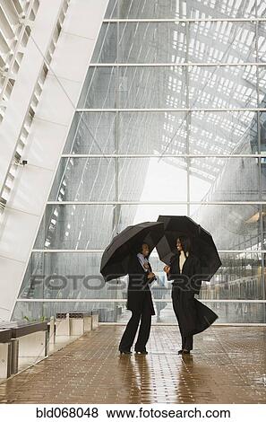 African businesswomen holding umbrellas in rain View Large Photo Image Stock Photo - African businesswomen holding umbrellas in rain. Fotosearch
