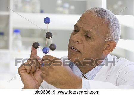 African scientist viewing molecule model in laboratory View Large Photo Image Stock Photo - African scientist viewing molecule model in laboratory. Fotosearch
