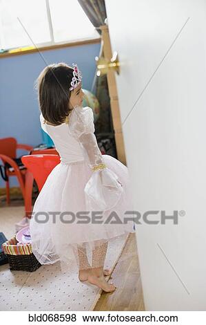 Asian girl dressing up in princess costume View Large Photo Image Stock Photo - Asian girl dressing up in princess costume. Fotosearch